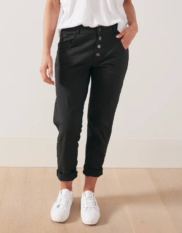 Signature Jersey Denim Pants - Black Denim Skirt Style