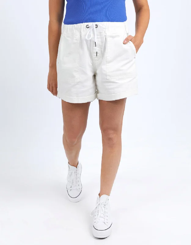 Emma Relaxed Denim Short - Vintage White Denim Skirt Outfit