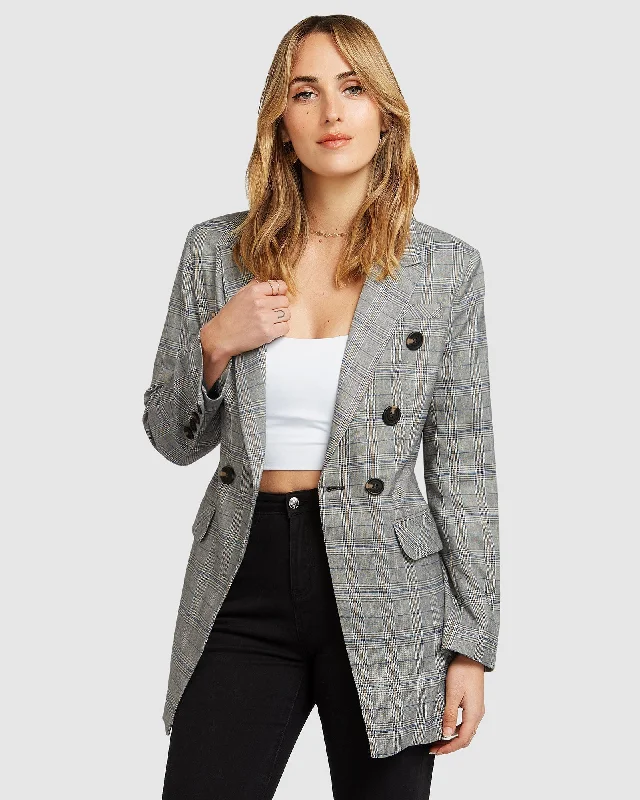 Too Cool For Work Plaid Blazer Layered Women’s Blazer