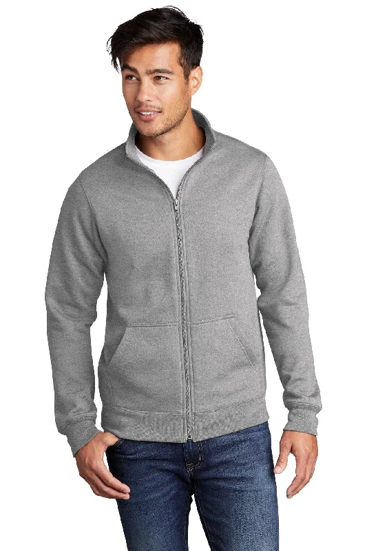 Port & Company  Core Fleece Cadet Full-Zip Sweatshirt PC78FZ Relaxed Fit Hoodie