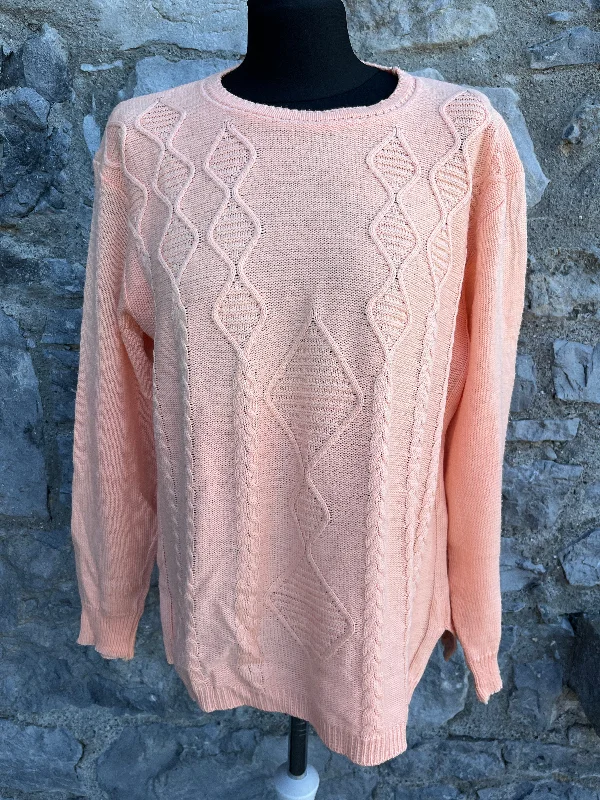 80s peach jumper uk 12-14 Pullover for Layering