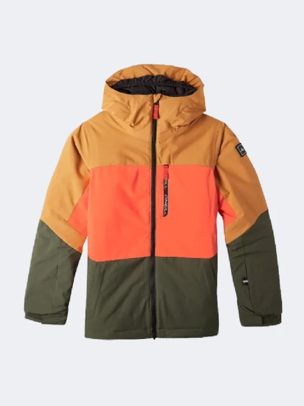 ONeill Carbonite Boys Skiing Jacket Rich Caramel/Block Women's best-selling jackets