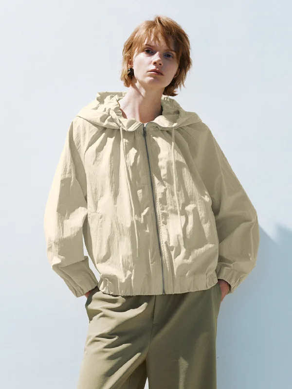 Drawstring Hem Oversized Jackets