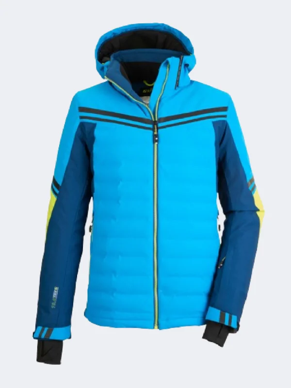 Killtec Ksw 73 Men Skiing Jacket Sky Blue/Dark Petrol Women's work jackets