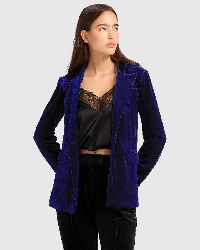 Eternity Velvet Blazer Women’s Blazer with Pleats