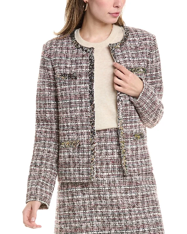 St. John Tweed Jacket Double-breasted Blazer Jacket