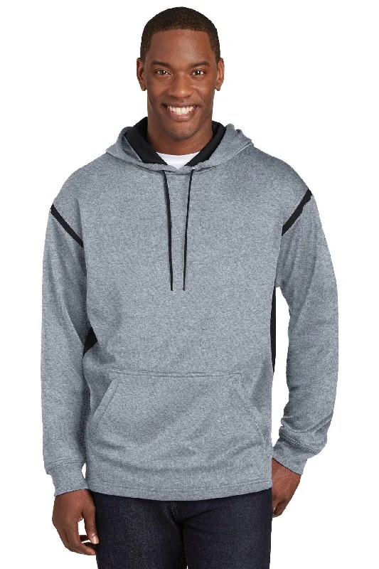 Sport-Tek Tech Fleece Colorblock Hooded Sweatshirt. F246 Warm Hoodie Sweatshirt Style