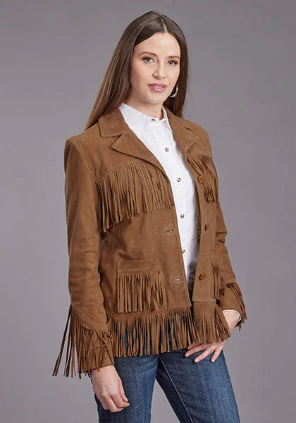 Stetson Women's Cognac Suede Fringe Jacket