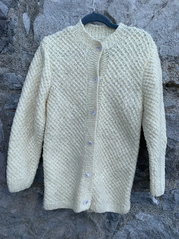 Cream handmade cardigan    9-10y (134-140cm) Stylish Knit Pullover