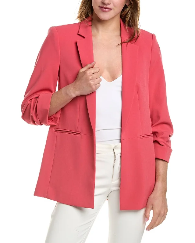 Elie Tahari Scrunch Sleeve Blazer Blazer with Belt