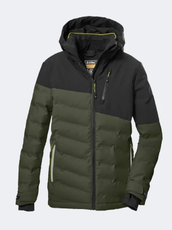 Killtec Ksw 172 Boys Skiing Jacket Dark Olive Best women's jackets for rain