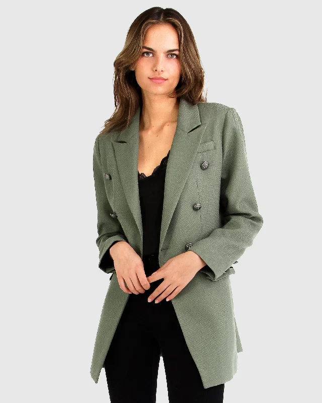 Princess Polina Textured Weave Blazer - Military Elegant Blazer Dress