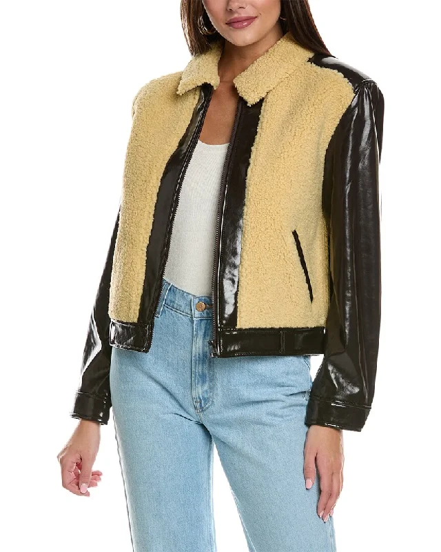 MOTHER Denim The Sidecar Jacket Blazer with Shoulder Pads