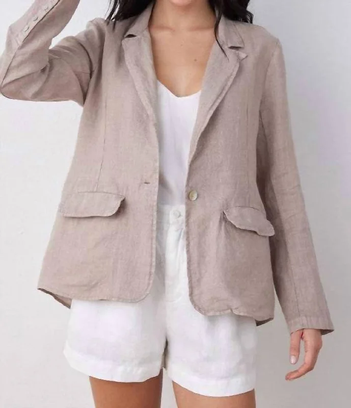 Easy Longline Blazer In Coastal Fog Blazers for Women’s Wardrobe