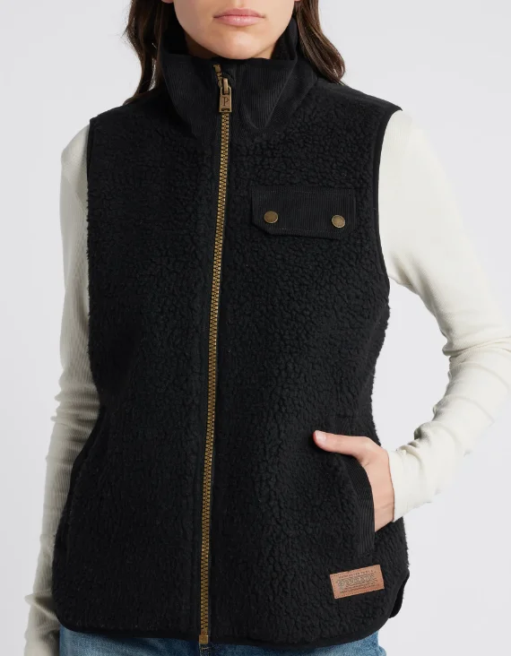 Pendleton Women's Solid Black Fleece Vest