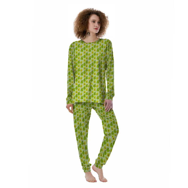 Avocado Cartoon Print Pattern Women's Pajamas Best pajama sets for relaxing weekends