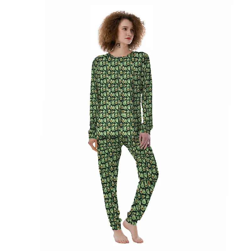 Avocado Cute Print Pattern Women's Pajamas Best pajama sets for elderly women