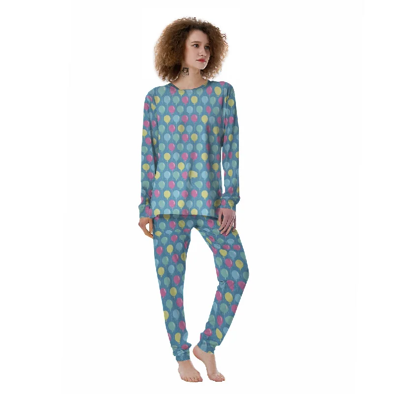 Balloon Colorful Print Pattern Women's Pajamas Breathable pajama sets