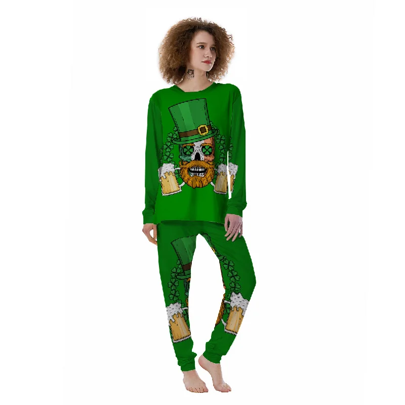 Beer And Clover St. Patrick's Day Print Women's Pajamas Amazon pajama sets