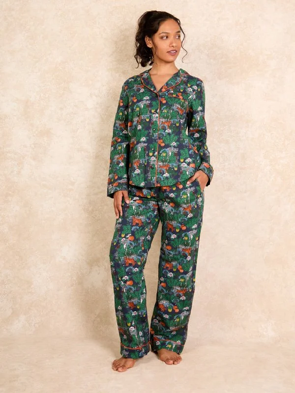 Womens Cotton Traditional Pyjamas Menagerie Cozy winter pajama sets