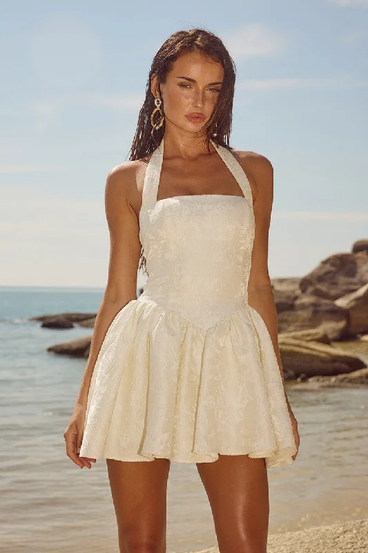 SABINE MINI DRESS - IVORY Best mini dresses for hourglass body shape