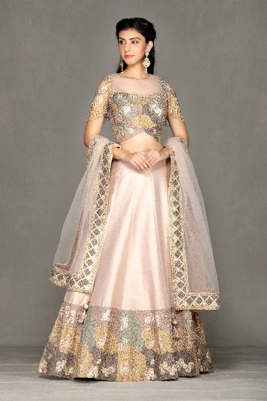 Cold Shoulder Lehenga Side-tie unclassified skirts