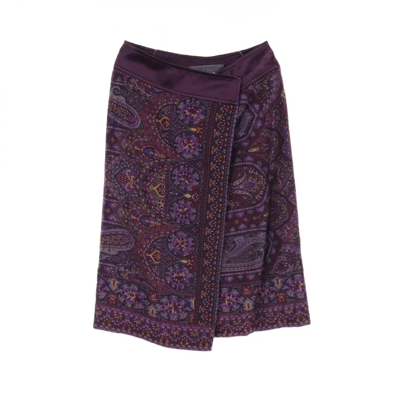 ETRO Wool Skirt Purple Multi-Color Elegant unclassified skirts