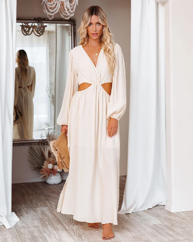 Amora Long Sleeve Cutout Maxi Dress - FINAL SALE Fashion Nova maxi dresses