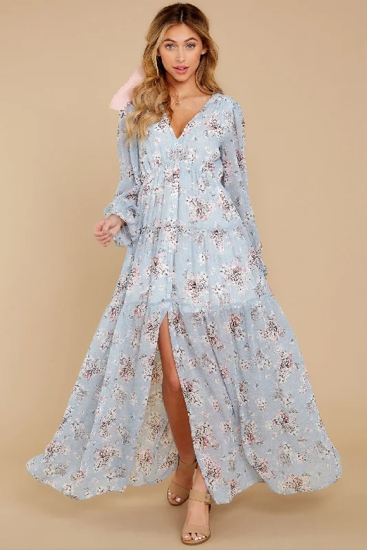 Dashing Daisies Chiffon Boho Maxi Dress - FINAL SALE Preppy maxi dresses