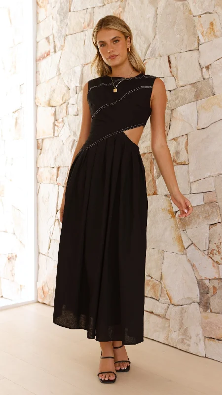 Emersyn Midi Dress - Black Classic Midi Skirt