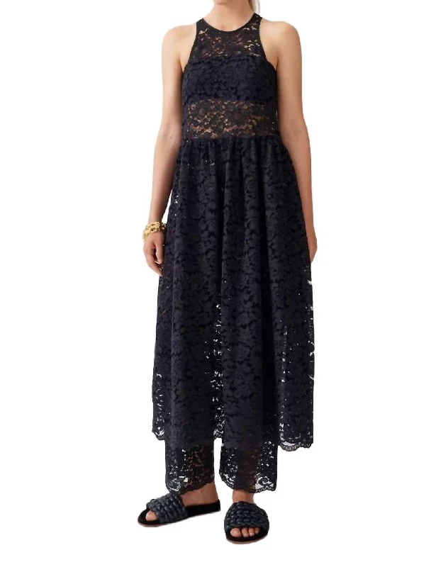 Adeva Dress In Black Lace Lace Bridesmaid Dress