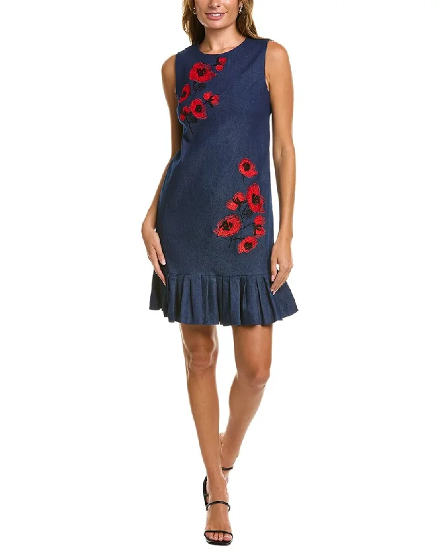 Carolina Herrera Denim Shift Dress High-Waisted Denim Skirt