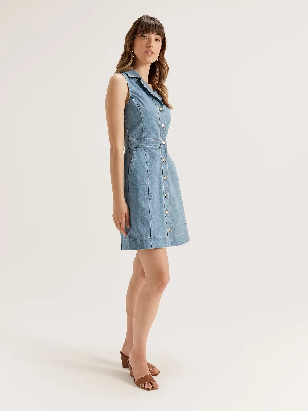 Charlize Denim Dress Relaxed Fit Denim