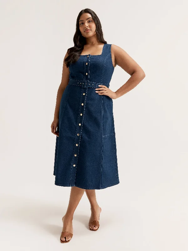 Jagger Denim Dress High-Waist Denim Skirt